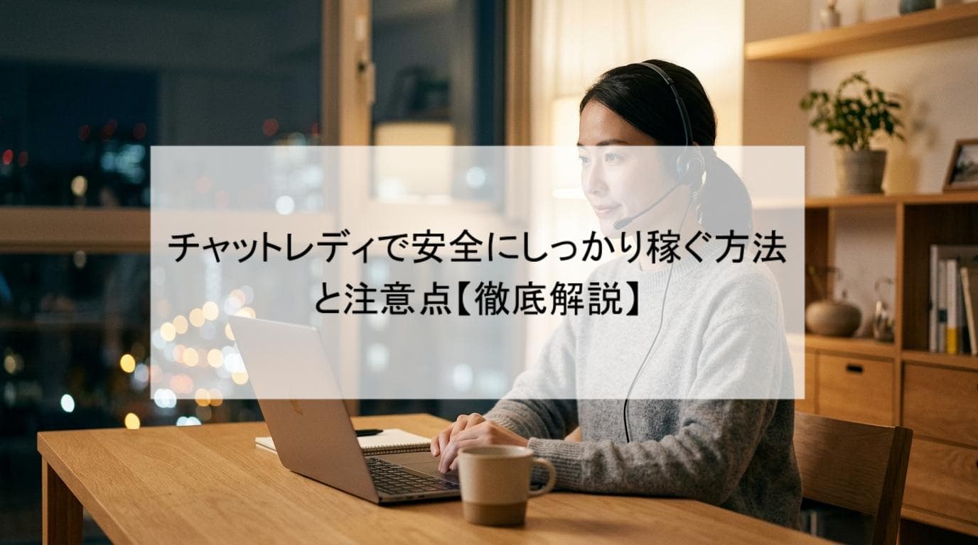 チャットレディで安全にしっかり稼ぐ方法と注意点【徹底解説】